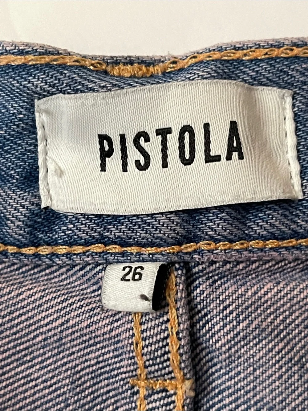 pistola Distressed Blue‎ Denim Jean Shorts